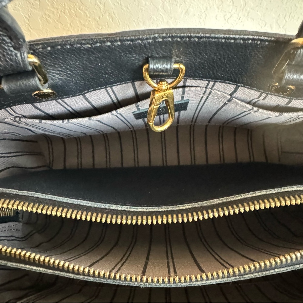 LV LOUIS VUITTON MONOGRAM BLACK EMPREINTE MONTAIGNE BB CROSSBODY. P0068 - Picture 8 of 17